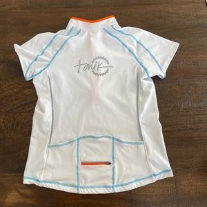 NEW Tonik White Cycling Biking Shirt Women's Medium NWOT